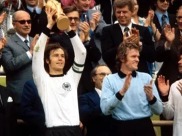 Franz Beckenbauer Iconic 1974 FIFA World Cup Winner